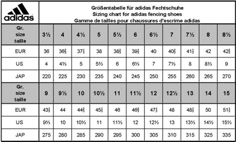 größentabelle damen adidas